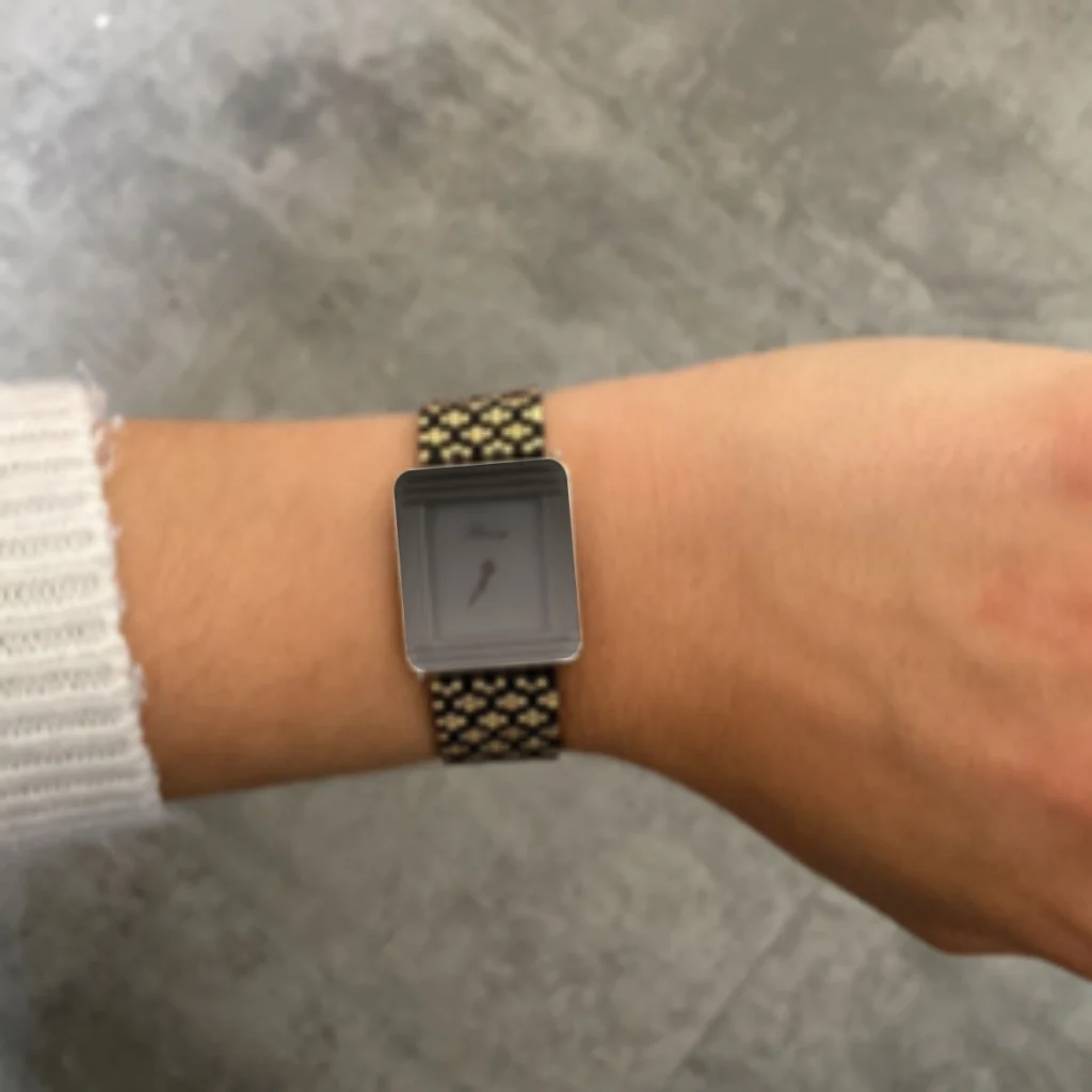 Bracelet lanière perles tissé en perles Miyuki pour montre Poiray ou OJ Perrin