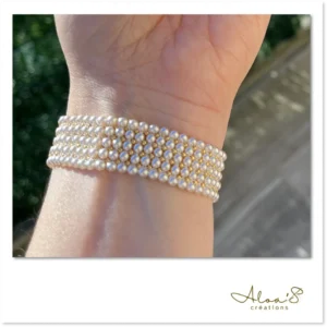 Bracelet de montre perles de culture pour montre Poiray ou OJ Perrin