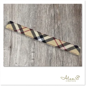 Bracelet de montre lanière tissus imprimé motif burberry pour montre Poiray