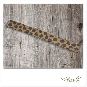 Bracelet de montre Poiray en tissu imprimé léopard