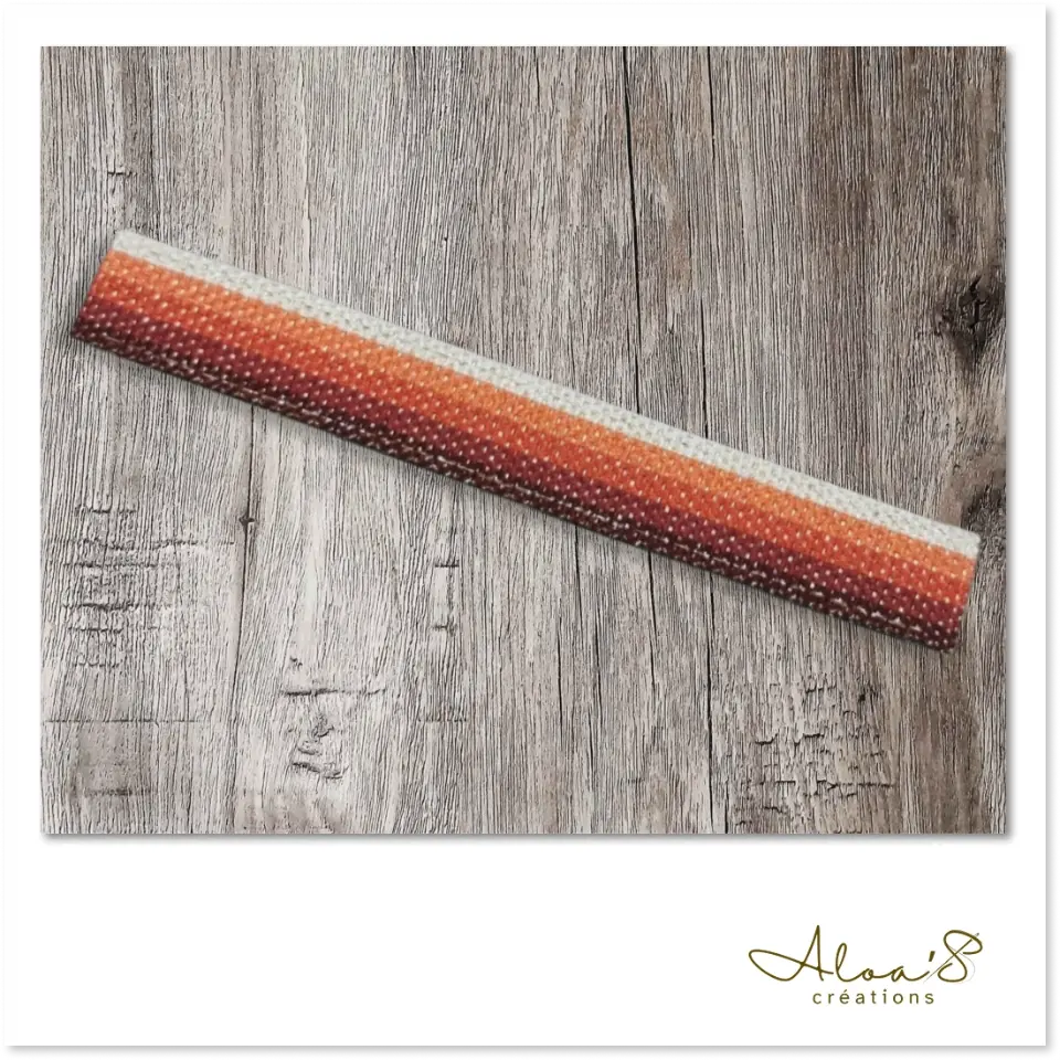 Bracelet lanière tissu à rayure pour montre Poiray ou OJ Perrin