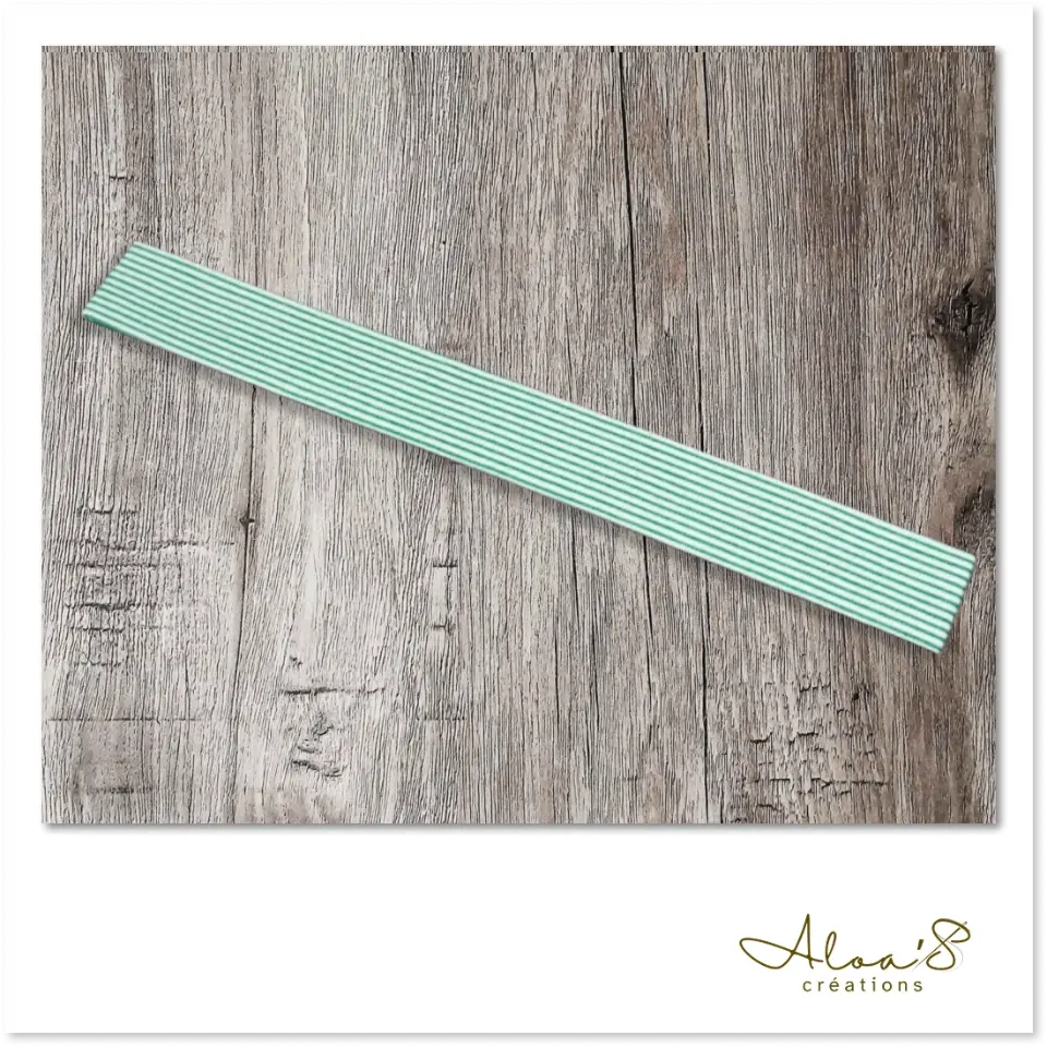 Bracelet lanière tissu à rayure pour montre Poiray ou OJ Perrin