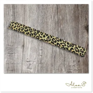 Bracelet lanière tissu imprimé léopard pour montre Poiray ou OJ Perrin