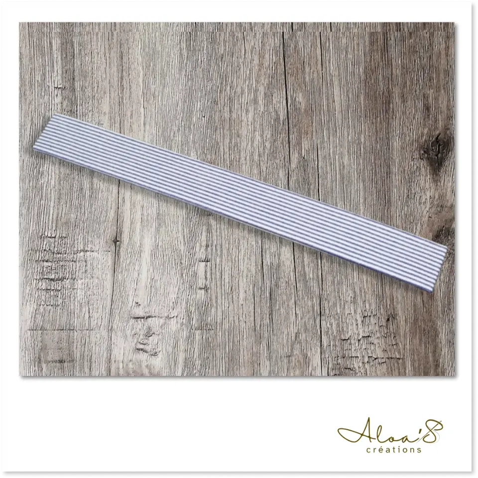 Bracelet lanière tissu à rayure pour montre Poiray ou OJ Perrin
