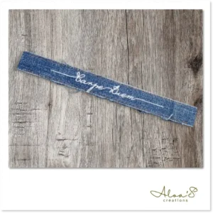 Bracelet lanière en jeans personnalisable pour montre Poiray ou OJ Perrin