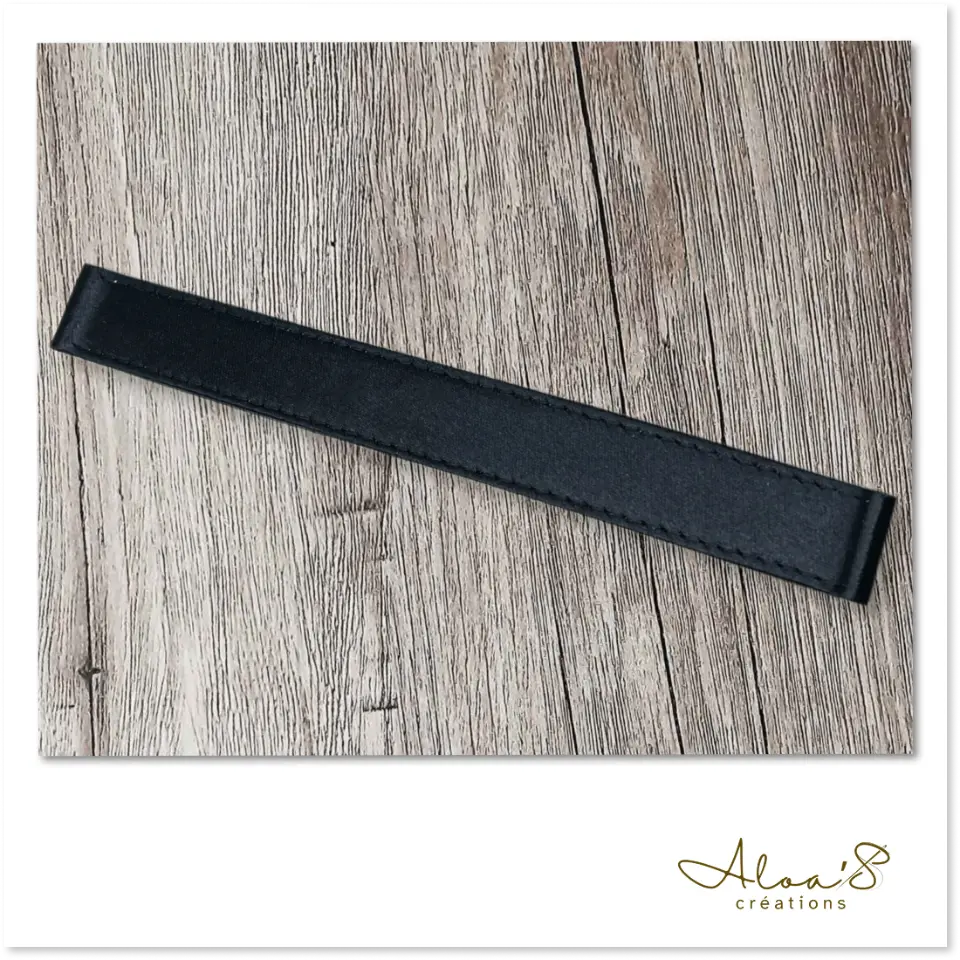 Bracelet de montre Poiray en satin noir