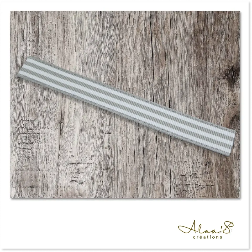 Bracelet lanière tissu à rayure pour montre Poiray ou OJ Perrin