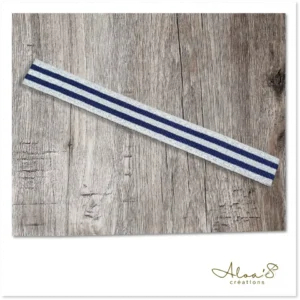 Bracelet lanière tissu à rayure pour montre Poiray ou OJ Perrin