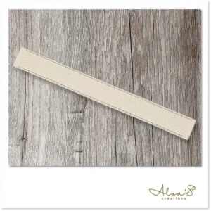 Bracelet lanière cuir crème pour montre Poiray ou OJ