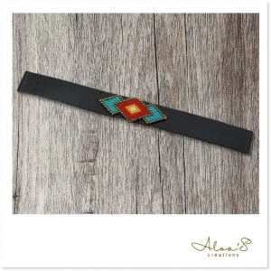 Bracelet lanière cuir noir pour montre Poiray ou OJ Perrin