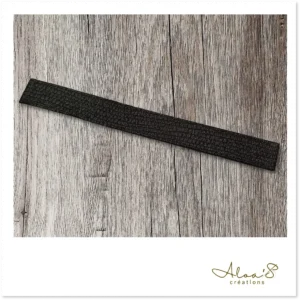 Bracelet lanière cuir noir pour montre Poiray ou OJ Perrin