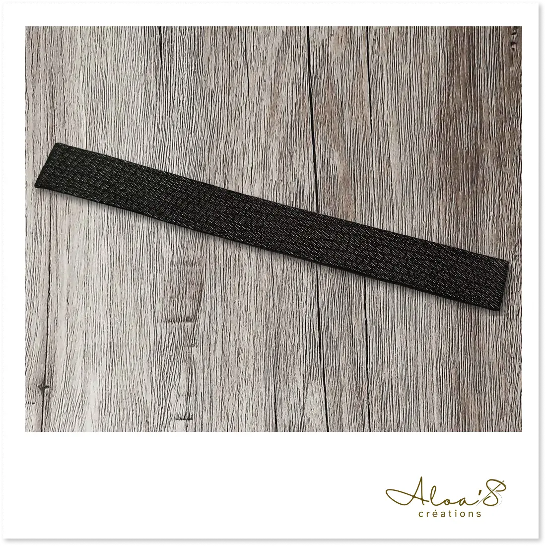 Bracelet lanière cuir noir pour montre Poiray ou OJ Perrin