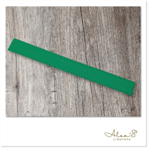 Bracelet lanière cuir vert pour montre Poiray ou OJ Perrin