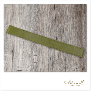 Bracelet lanière cuir vert pour montre Poiray ou OJ Perrin