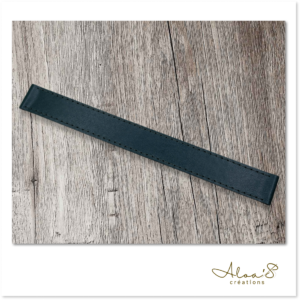 Bracelet lanière cuir vert pour montre Poiray ou OJ Perrin