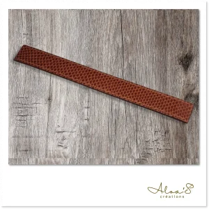 Bracelet montre Poiray cuir de karung marron sur mesure