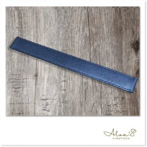 Bracelet lanière cuir bleu pour montre Poiray ou OJ Perrin