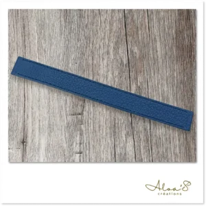 Bracelet lanière cuir bleu pour montre Poiray ou OJ Perrin