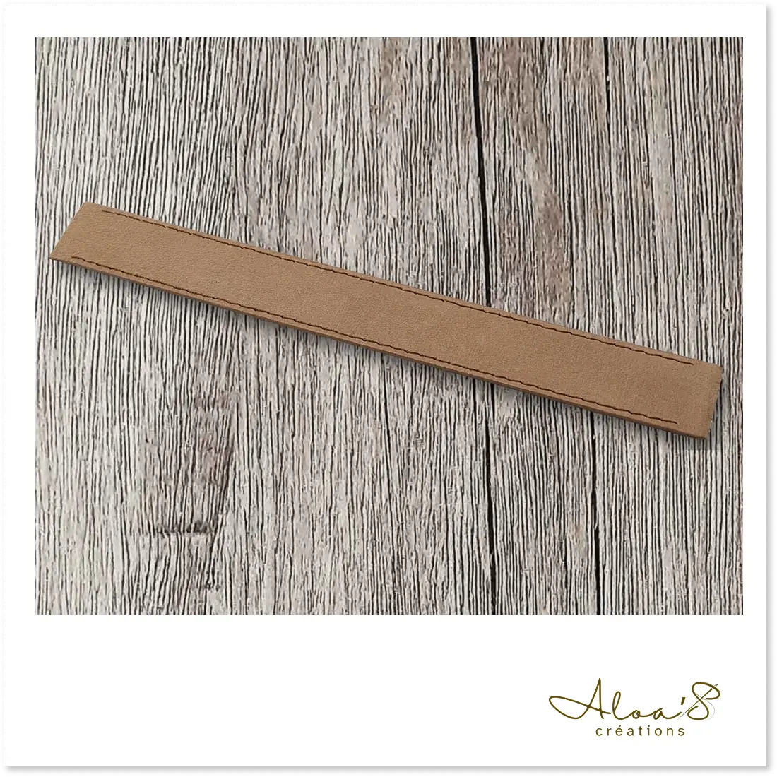 Bracelet lanière cuir brun pour montre Poiray ou OJ Perrin