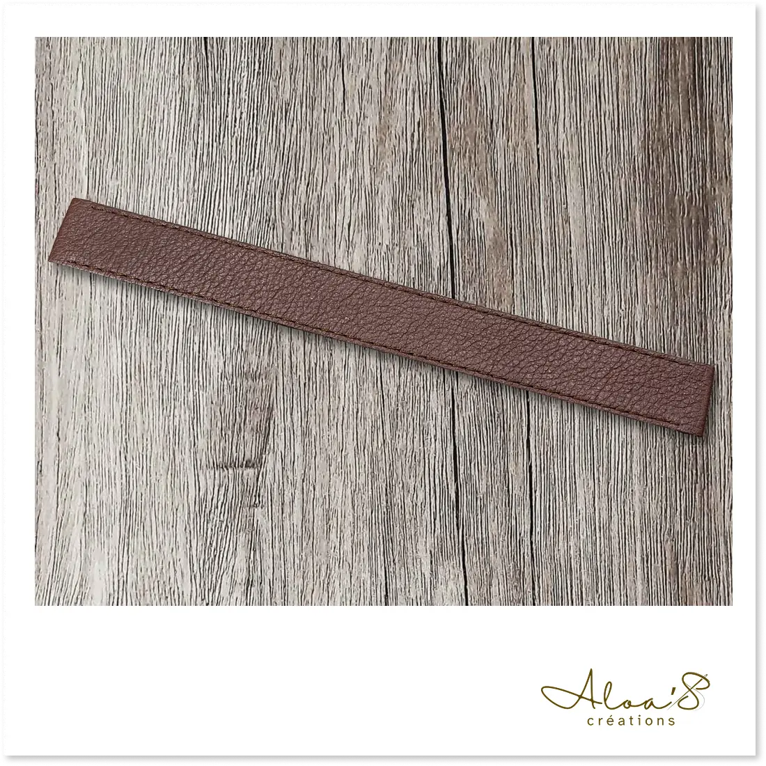 Bracelet lanière cuir brun pour montre Poiray ou OJ Perrin