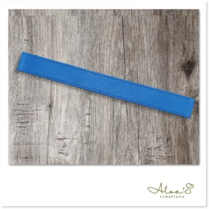 Bracelet lanière cuir bleu pour montre Poiray ou OJ Perrin
