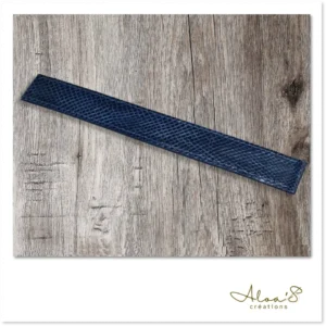 Bracelet lanière cuir bleu pour montre Poiray ou OJ Perrin