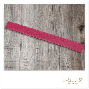 Bracelet lanière cuir rose pour montre Poiray ou OJ Perrin