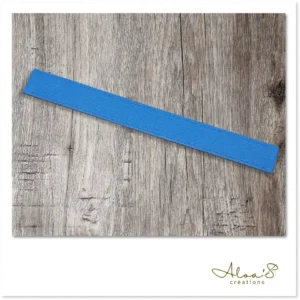 Bracelet lanière cuir bleu pour montre Poiray ou OJ Perrin