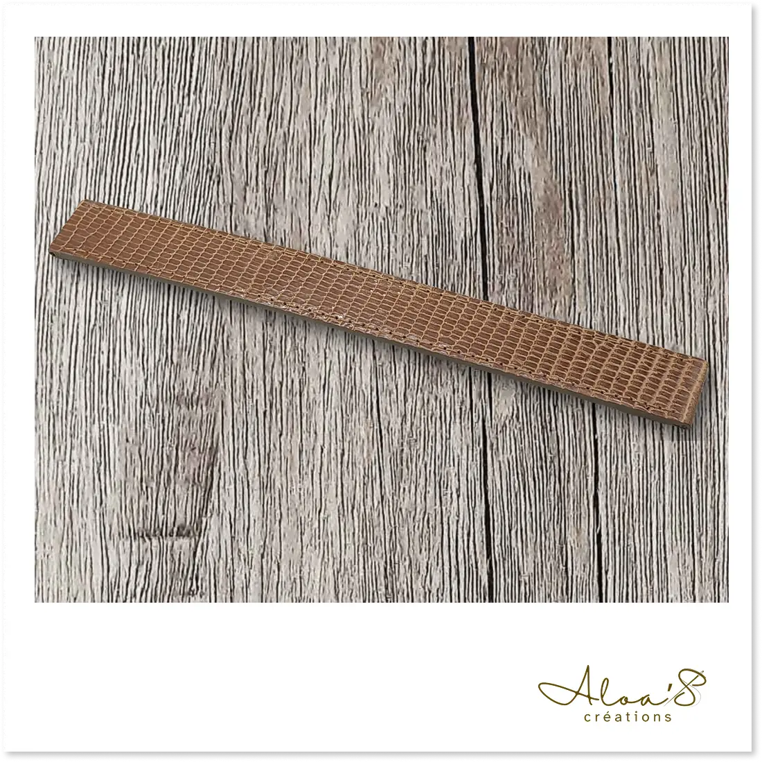 Bracelet lanière lézard pour montre Poiray ou OJ Perrin