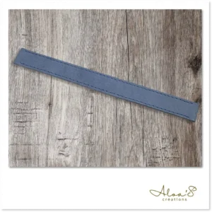 Bracelet lanière cuir bleu pour montre Poiray ou OJ Perrin