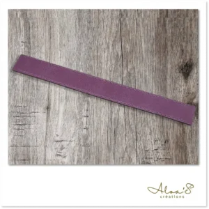Bracelet lanière cuir violet pour montre Poiray ou OJ Perrin