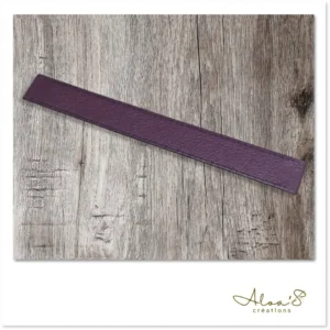 Bracelet lanière cuir violet pour montre Poiray ou OJ Perrin
