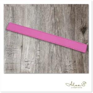 Bracelet lanière cuir rose pour montre Poiray ou OJ Perrin