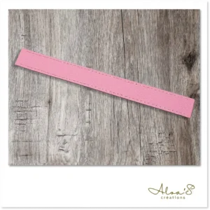 Bracelet lanière cuir rose pour montre Poiray ou OJ Perrin