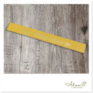 Bracelet lanière cuir jaune personnalisable pour montre Poiray ou OJ