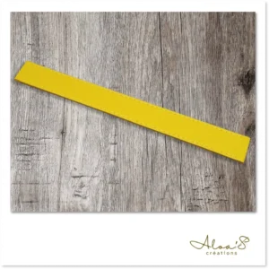 Bracelet lanière cuir jaune personnalisable pour montre Poiray ou OJ