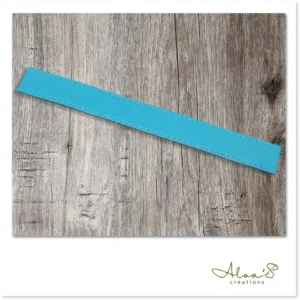 Bracelet lanière cuir bleu pour montre Poiray ou OJ Perrin