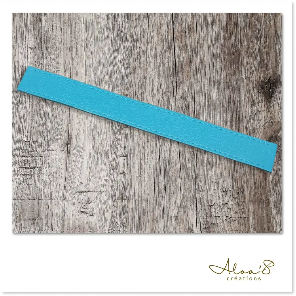 Bracelet lanière cuir bleu pour montre Poiray ou OJ Perrin