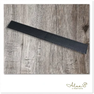 Bracelet lanière cuir noir pour montre Poiray ou OJ Perrin