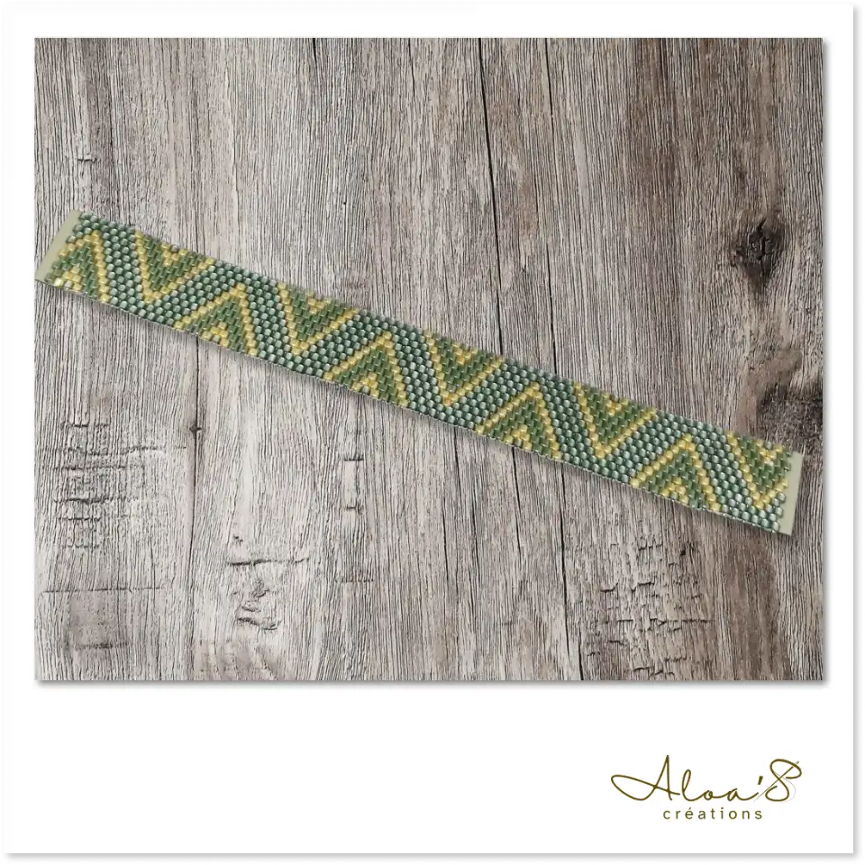 Bracelet lanière perles tissé en perles Miyuki pour montre Poiray ou OJ Perrin