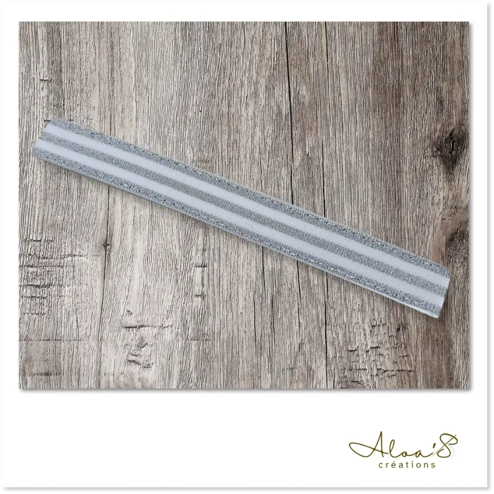 Bracelet lanière tissu à rayure pour montre Poiray ou OJ Perrin