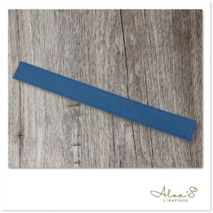 Bracelet lanière cuir bleu pour montre Poiray ou OJ Perrin