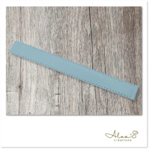 Bracelet lanière cuir bleu pour montre Poiray ou OJ Perrin