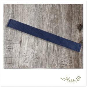 Bracelet lanière cuir bleu pour montre Poiray ou OJ Perrin