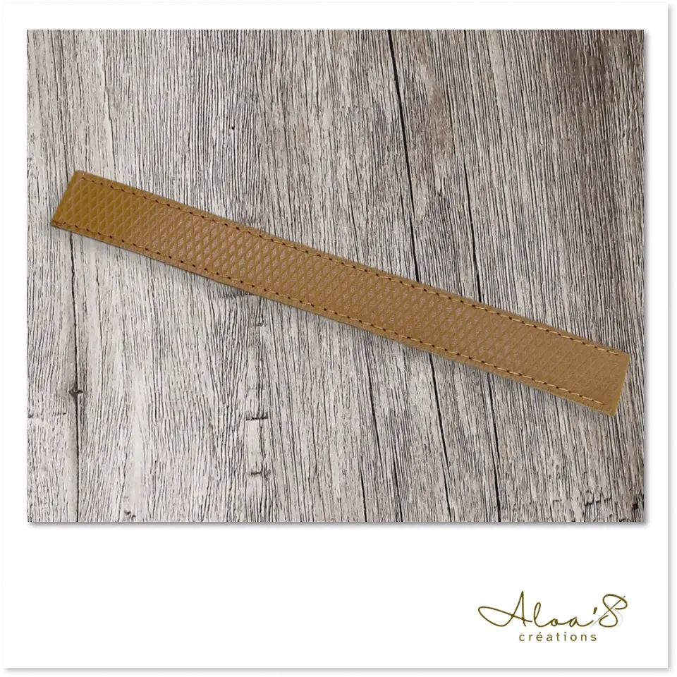 Bracelet lanière cuir brun pour montre Poiray ou OJ Perrin