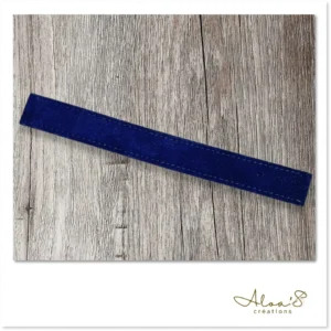 Bracelet lanière cuir bleu pour montre Poiray ou OJ Perrin