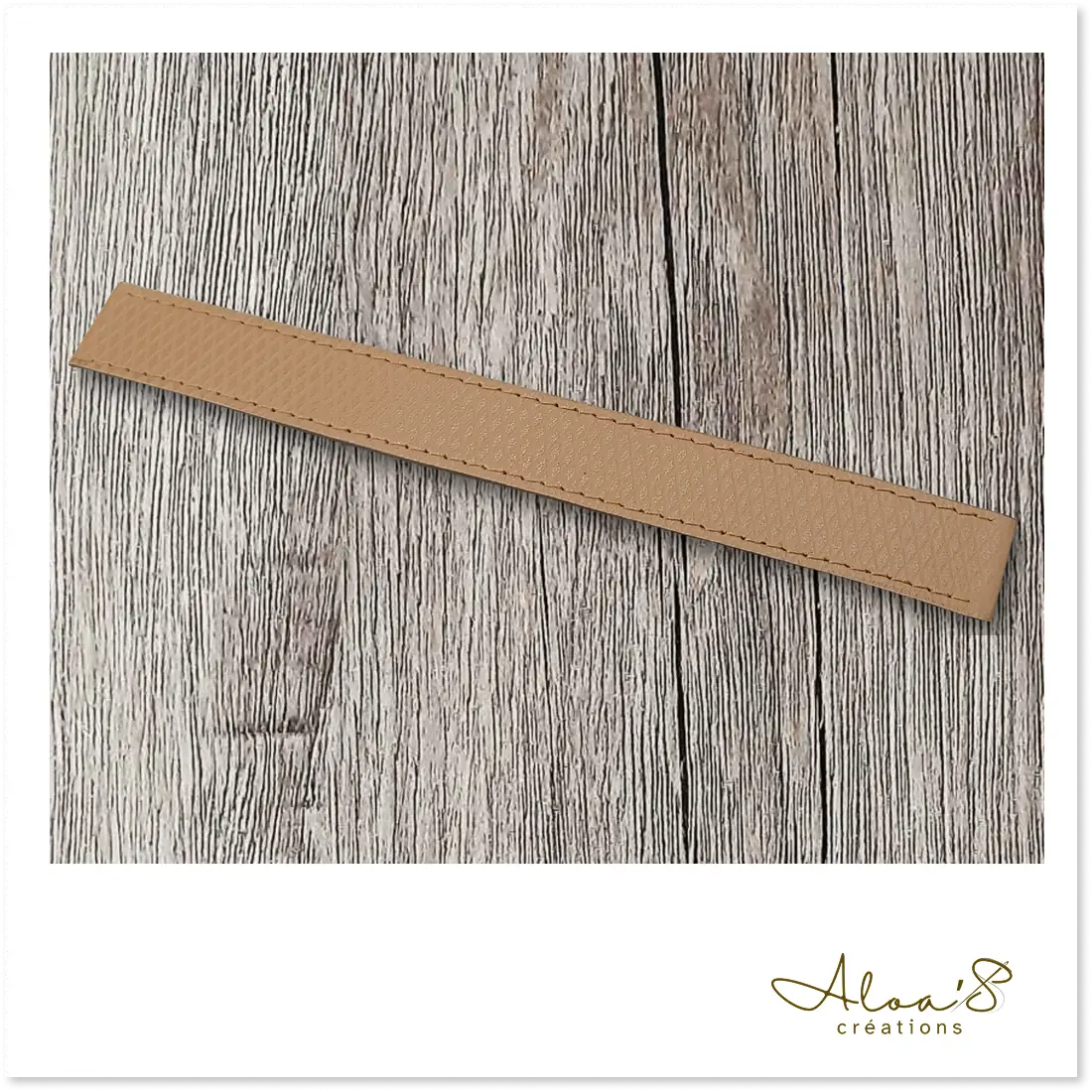 Bracelet lanière cuir brun pour montre Poiray ou OJ Perrin
