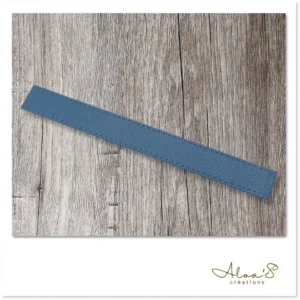 Bracelet lanière cuir bleu pour montre Poiray ou OJ Perrin