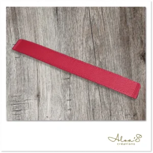 Bracelet de montre Poiray en satin gros grain rouge
