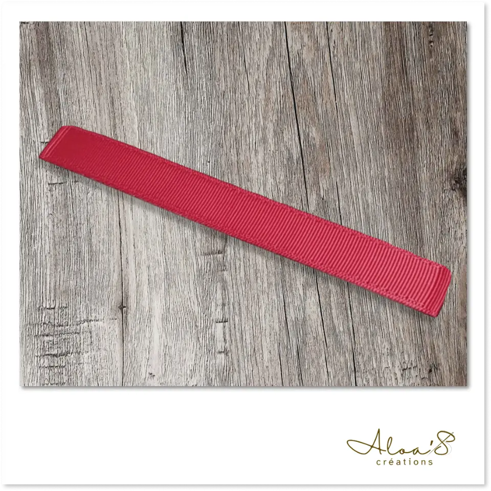 Bracelet de montre Poiray en satin gros grain rouge